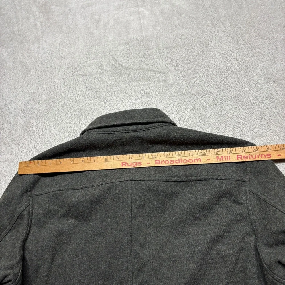 Woolrich Westridge Shirt Jacket Mens XL Gray Fleece Lined Button Down Chore EUC